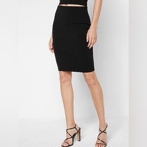 NWT Express Elegant Black Pencil Skirt Stretch